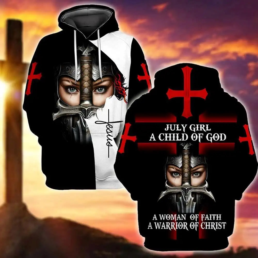 Christian Jesus Autumn Retro Man's Hoodie Sweatshirts 3D Printed Latin Cross Knight Graphic  Men Pullover God Man Clothing Tops