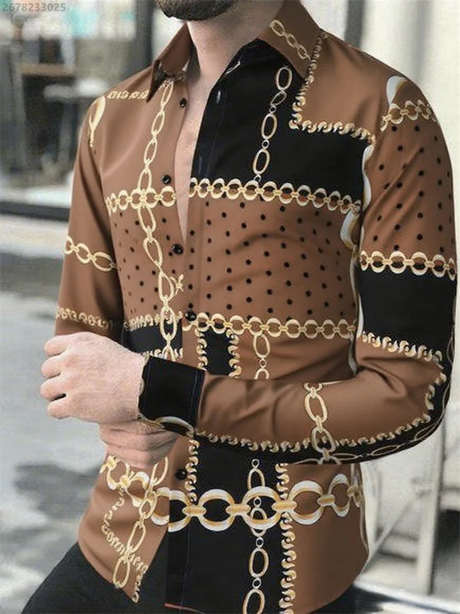 2025 new men's classic long-sleeved casual shirt fashionable daily wear comfortable breathable versatile spring and autumn