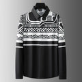 2025 new men's shirt 3D printed men's shirt casual long-sleeved lapel fashion design loose top large size xs-6xl soft fabric