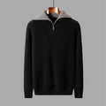 Pullover sweater for men, men's lapel sweater 2025 new loose knit autumn and winter full sleeved men's 100% Australian wool swea