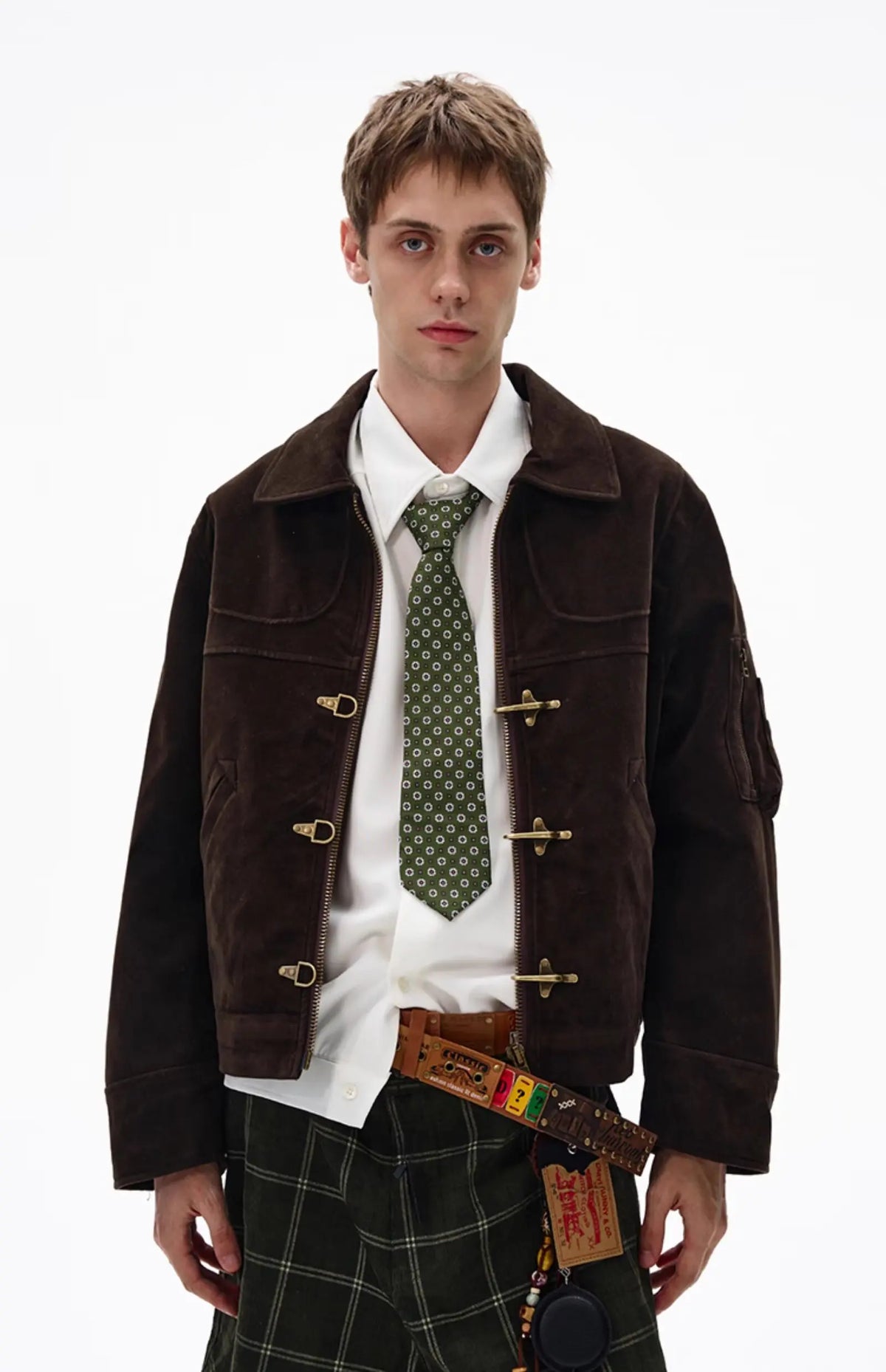 Men's Jackets Turn-down Collar Korean Style All-match Solid Color Zipper New Autumn Winter Clothing Loose Male Short Coats