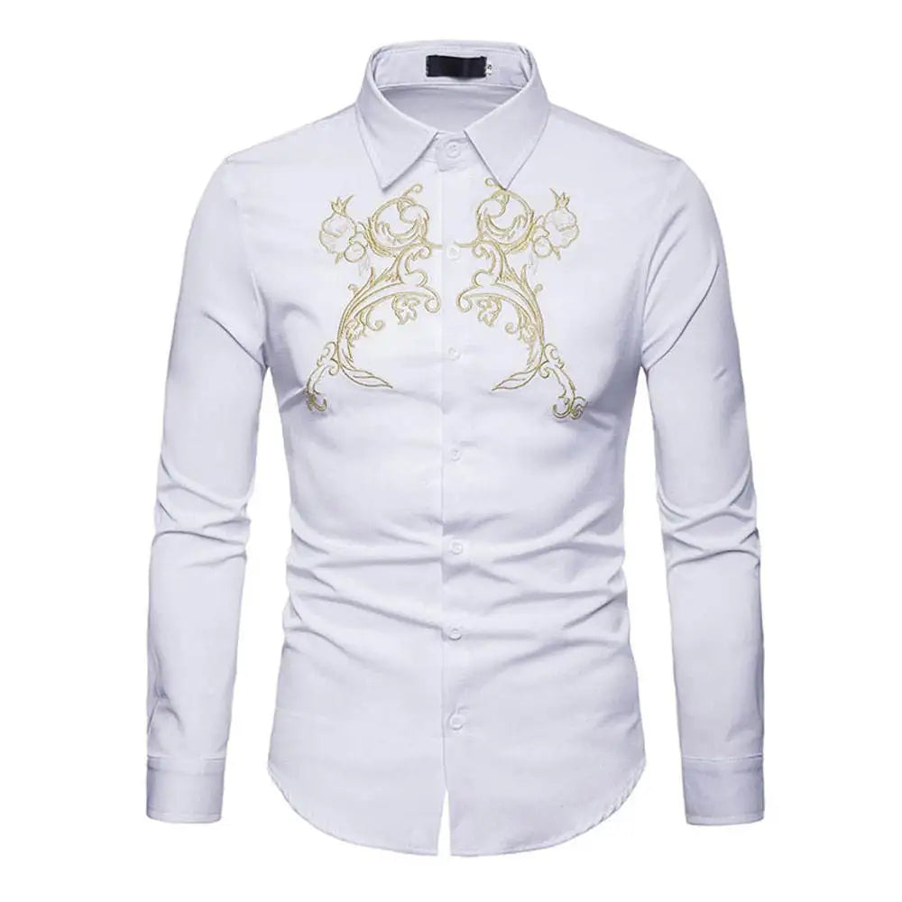 3D floral print men's long sleeved shirt, comfortable lapel top, Hawaiian long sleeved shirt, new top clothing