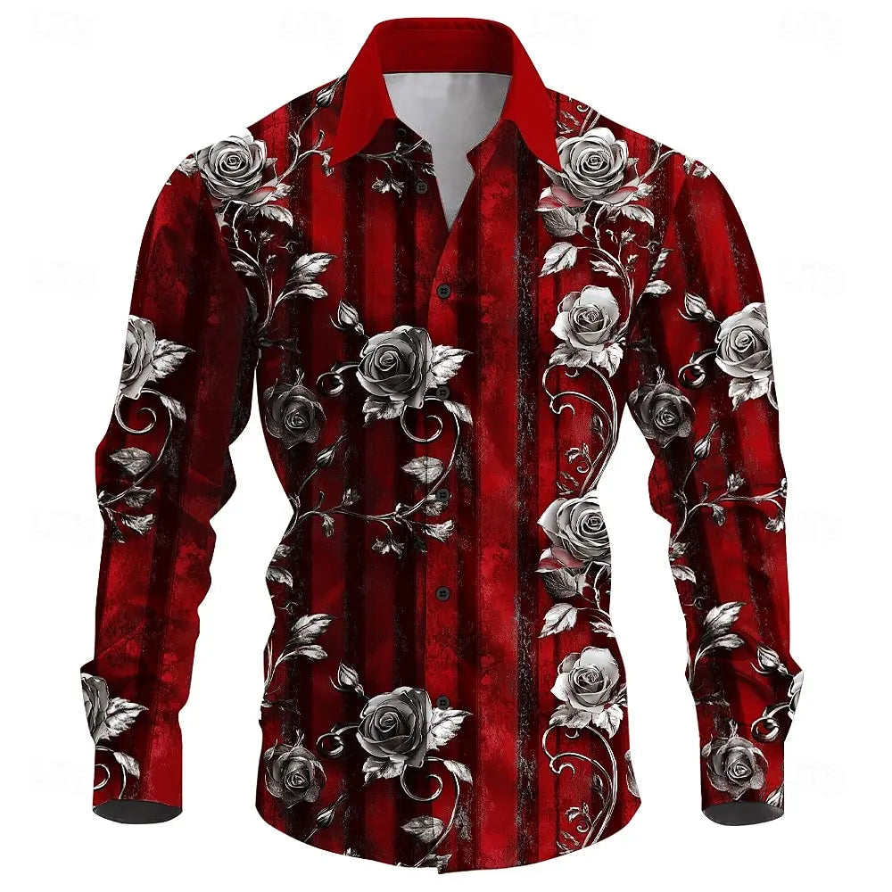 2025 Men's Long Sleeve Shirt Casual Lapel Summer 3D Printed Button Shirt New Style Men's Fashion Unisex Tops
