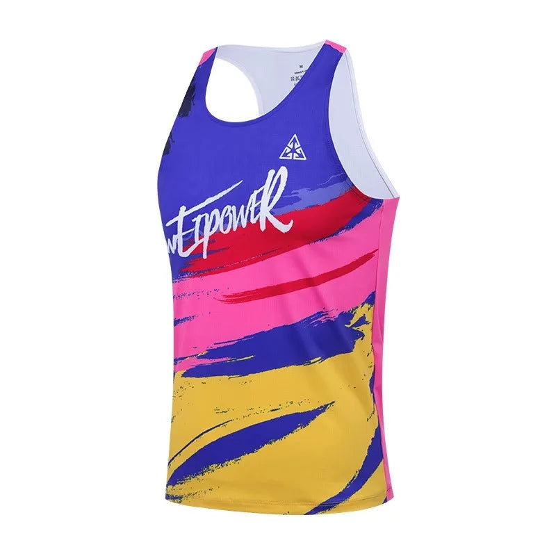 Summer Outdoor Running Sports Tank Tops Men's Women's Marathon Professional Quick Drying Sleeveless Vest Casual Loose O-neck Tee