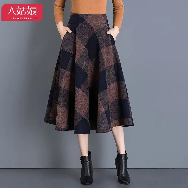 Autumn  Winter  Women's Clothes Autumn A- line Skirt Winter Skirt Skirt Women's Autumn Woman Skirts Faldas Jupe